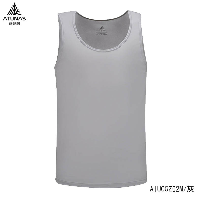 ATUNAS 歐都納 男款零著感抑菌涼感背心 白 灰 透氣排汗/超輕/涼感/抑臭/輕薄貼身 A1UCGZ02M