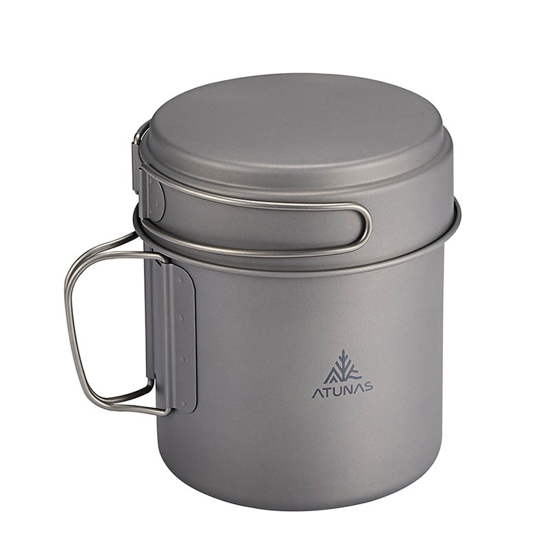 ATUNAS 歐都納 折疊鈦套鍋組(1100ml+450ml) 純鈦餐具 A1KTGZ20 輕量耐用 登山露營 戶外