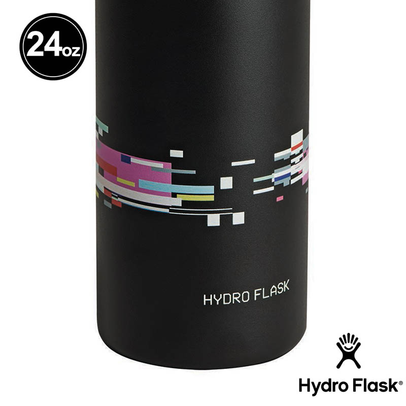 Hydro Flask 美國 BTS 24oz/709ml 寬口吸管真空保溫瓶 像素白 數位黑 HFLE26-W24