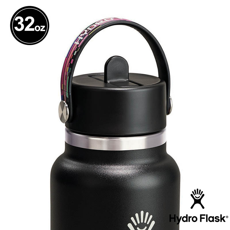 Hydro Flask 美國 BTS 32oz/946ml 寬口吸管真空保溫瓶 像素白 數位黑 HFLE26-W32