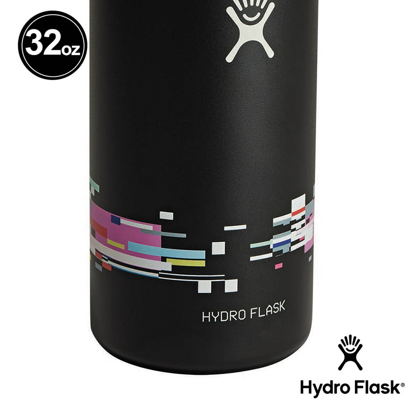 Hydro Flask 美國 BTS 32oz/946ml 寬口吸管真空保溫瓶 像素白 數位黑 HFLE26-W32