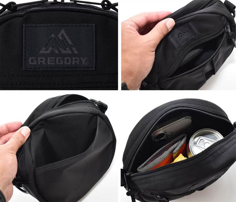 GREGORY 美國 2.5L QUICK POCKET ROUND 斜背包 輕量黑色子彈 GG159843-A501