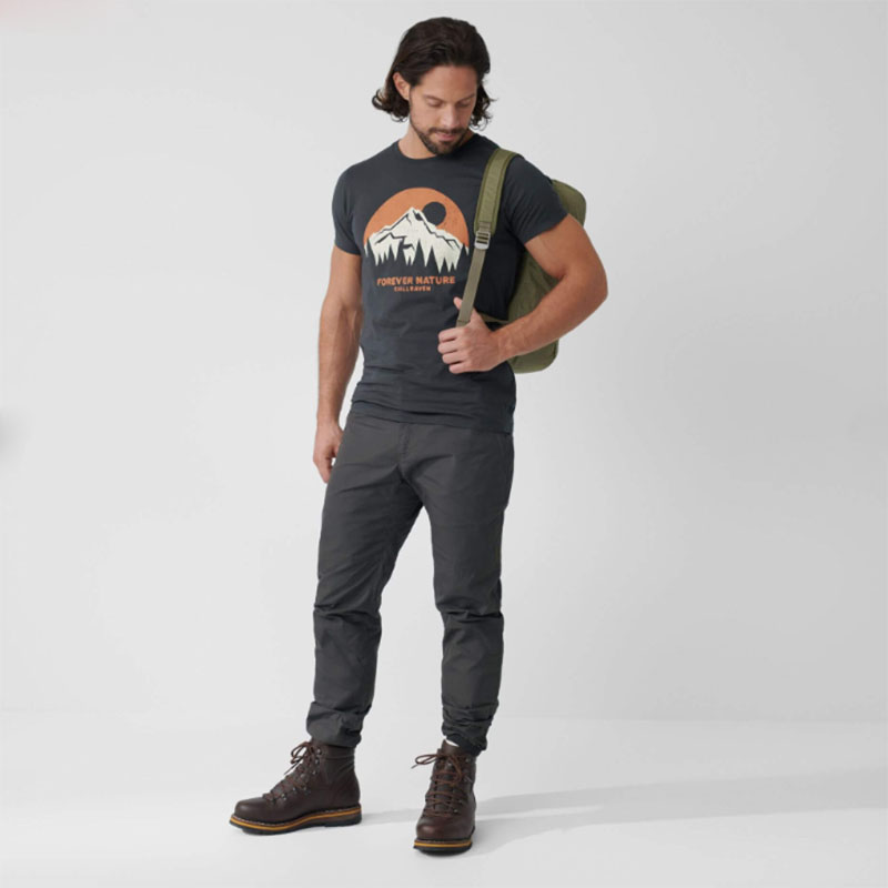 Fjallraven 北極狐 Nature T-shirt 有機棉T恤 男 赤陶棕 暗深藍 短袖上衣 87053