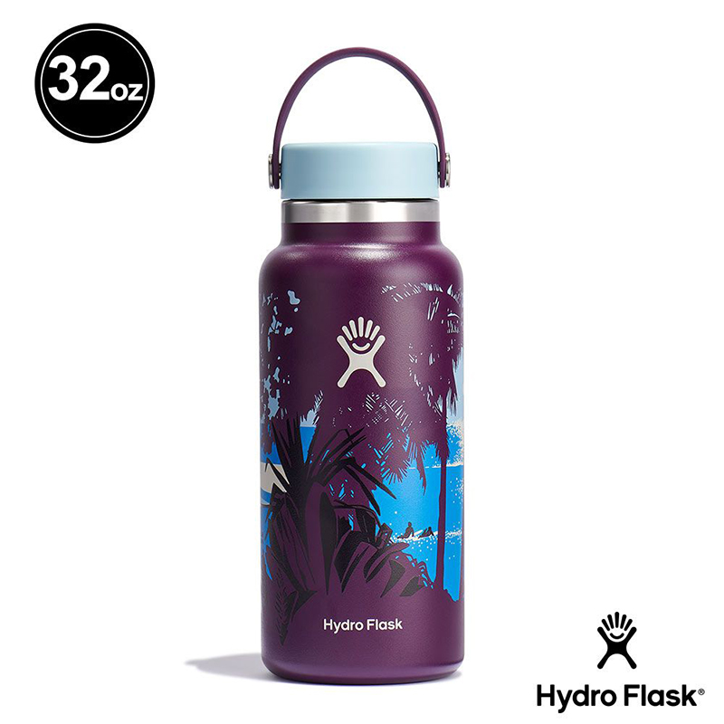 Hydro Flask 美國 Kailah 32oz/946ml 寬口真空保溫瓶 茄子紫 藝術家聯名系列